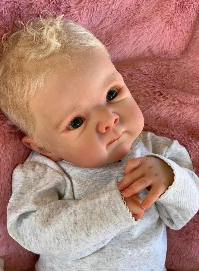 Zero Pam Reborn Baby Dolls Boy Silicone Full Body with Hair, 20 Inch Realistic Boy Baby Doll, Lifelike Newborn Babys Dolls with Hair, Anatomically Correct Real Life Reborn Babies Doll for Kids 3+ - Image 3